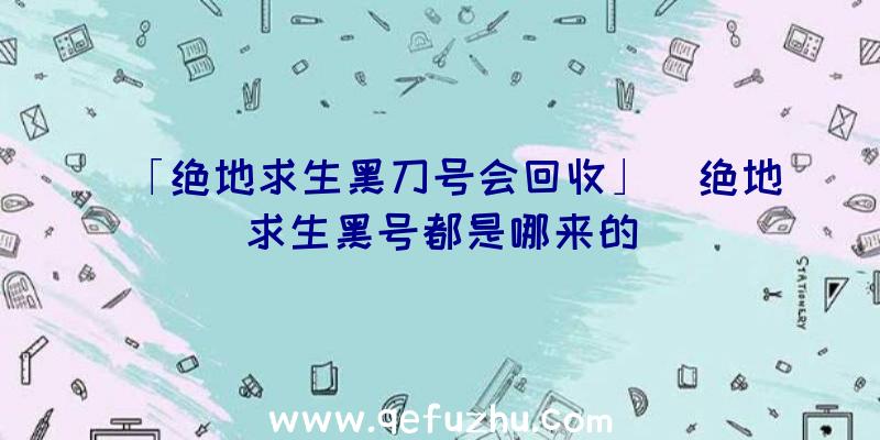 「绝地求生黑刀号会回收」|绝地求生黑号都是哪来的